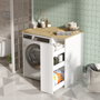 Hanah Home Sa1-Wk Armario de Baño, 93.5cm Ancho, 88.3cm Alto, 60cm Fondo, Nogal y Blanco, Tablero de Partículas Melamina